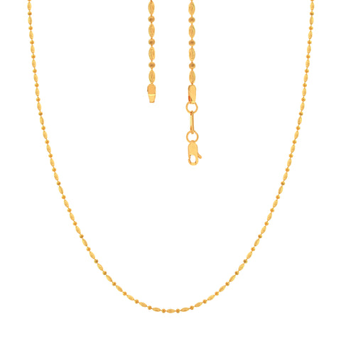 18'' Ball Bead Yellow Gold 2MM