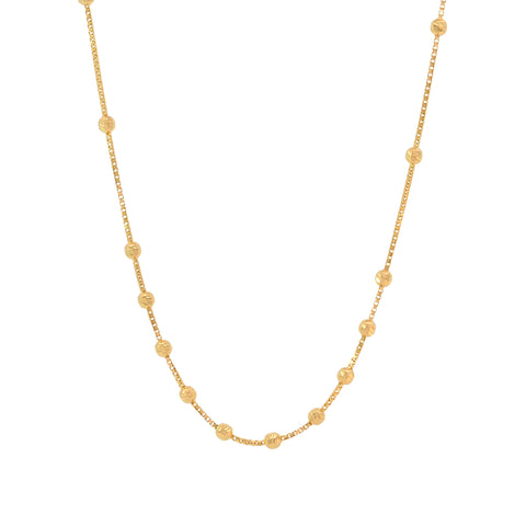 18'' Ball Bead Yellow Gold 1.5MM