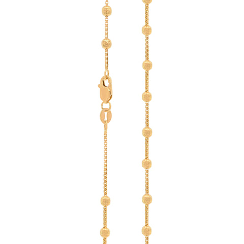 22'' Ball Bead Yellow Gold 1.5MM