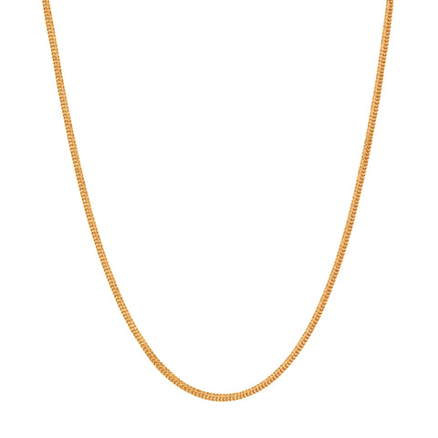 16''  Yellow Gold Flat Chain 1MM