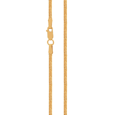 18''  Yellow Gold Flat Chain 1MM