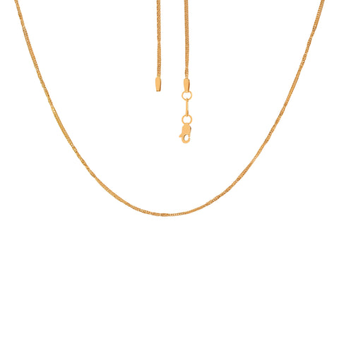 18'' Yellow Gold Fancy Fox 1MM
