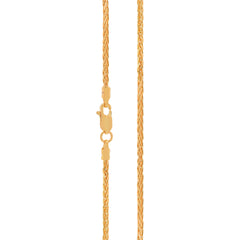 22K Yellow Gold Wheat Spiga Chain