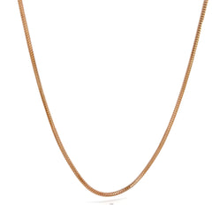 22k Two Tone Gold Round Fox Chain measuring 1.5mm width x 18 inch length