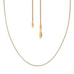 22k Two Tone Gold Round Fox Chain measuring 1.5mm width x 16 inch length