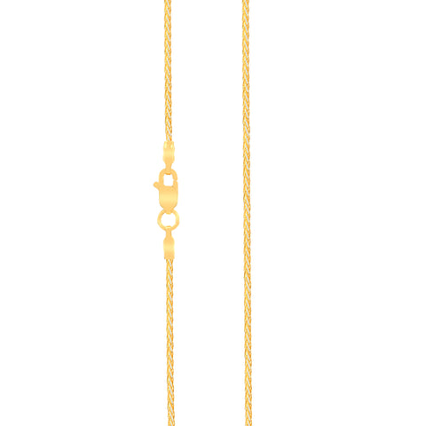 20'' Two Tone Gold Wheat Spiga Chain  1.15MM