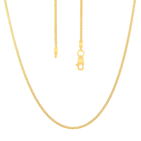 20'' Two Tone Gold Wheat Spiga Chain  1.15MM