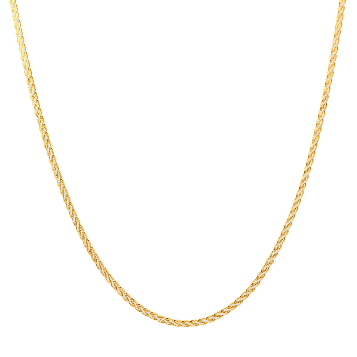 20'' Two Tone Fancy Gold Chain 0.89MM