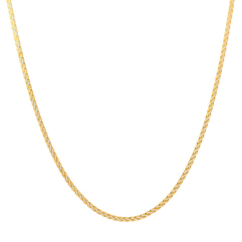18'' Two Tone Fancy Gold Chain 0.88MM