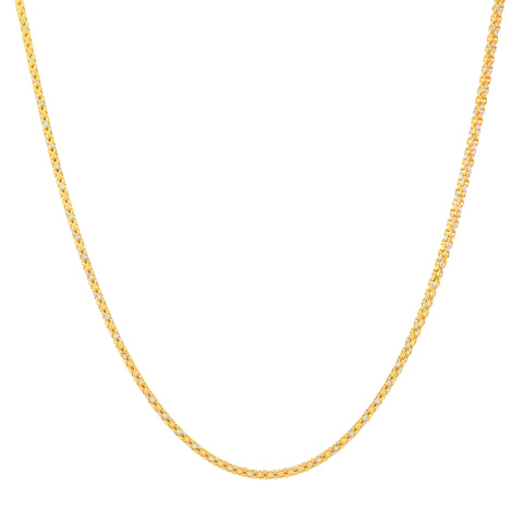 20'' Two Tone Fancy Gold Chain 1.3MM
