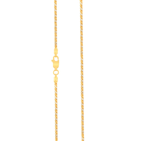 18'' Two Tone Fancy Gold Chain 1.5MM