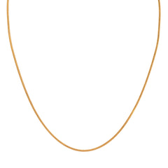 22k Yellow Gold Round Fox Chain measuring 1.8mm width x 18 inch length