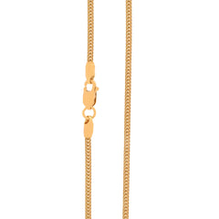 22k Yellow Gold Round Fox Chain measuring 1.8mm width x 18 inch length