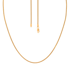22k Yellow Gold Round Fox Chain measuring 1.8mm width x 18 inch length