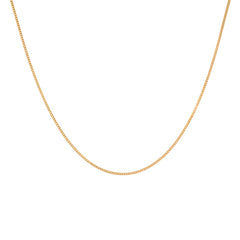22k Yellow Gold Fox Chain measuring 1mm width x 16 in length
