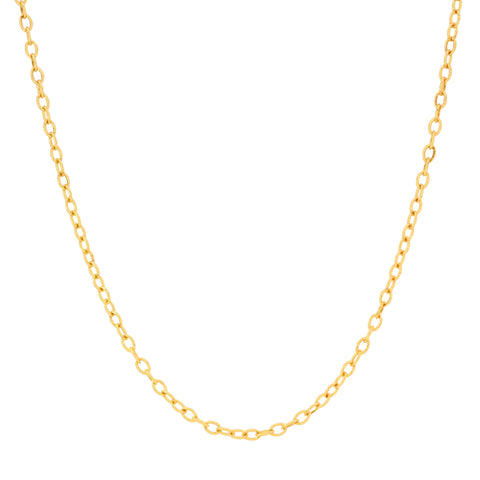 18'' Yellow Gold Link Chain 2.5 mm Width