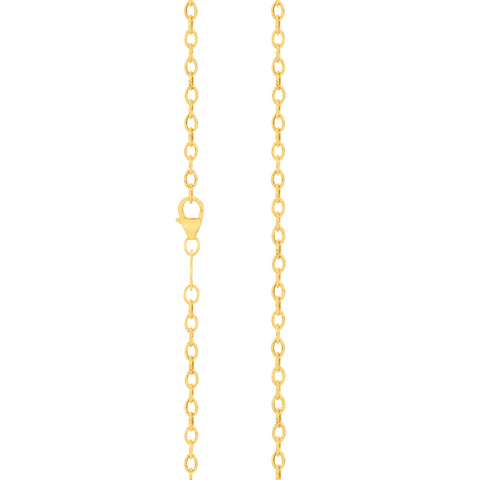 18'' Yellow Gold Link Chain 2.5 mm Width