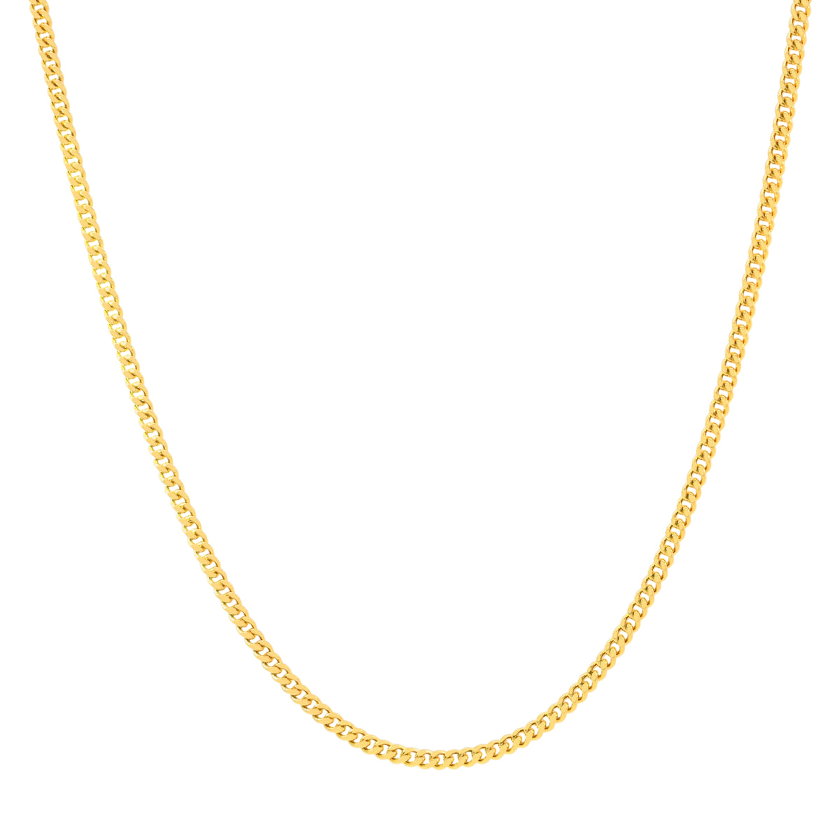 18'' Yellow Gold Miami Cuban Chain 2MM Width