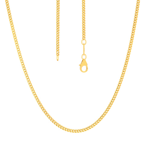 18'' Yellow Gold Miami Cuban Chain 2MM Width