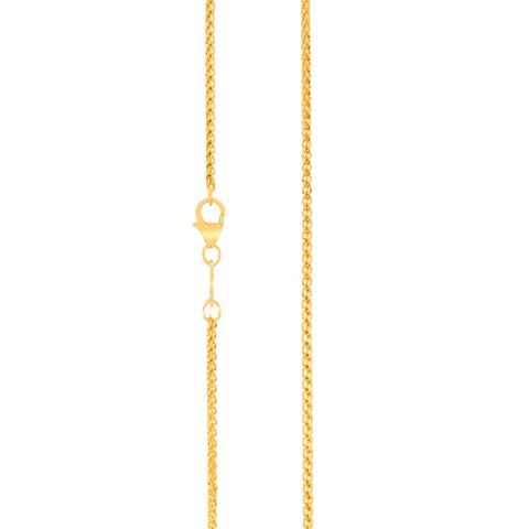 18'' Yellow Gold Fancy Chain 1.45MM Width