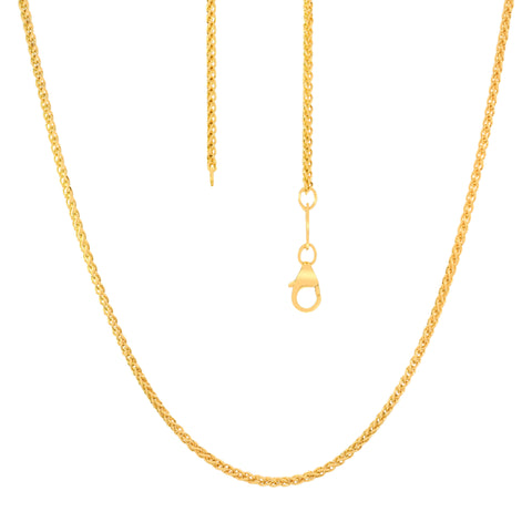 18'' Yellow Gold Fancy Chain 1.45MM Width