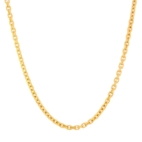 22'' Yellow Gold Link Chain 2.3MM Width