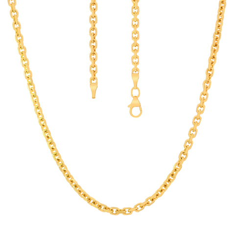 22'' Yellow Gold Link Chain 2.3MM Width