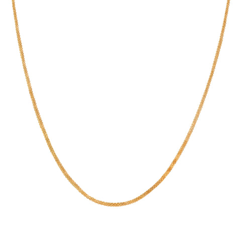 20''  Yellow Gold Flat Bismark Chain 0.88MM Width