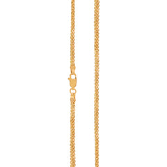 22k Yellow Gold Flat Bismark Chain measuring 2mm width x 20 inch length