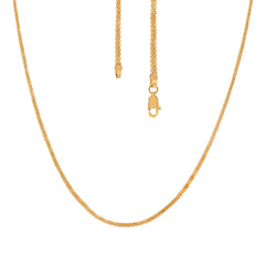 22k Yellow Gold Flat Bismark Chain measuring 2mm width x 20 inch length