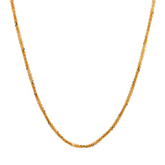 22k Yellow Gold Square Bismark Chain measuring 1mm width x 20 inch length