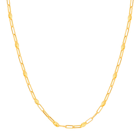 22'' Yellow Gold Link Chain 5MM
