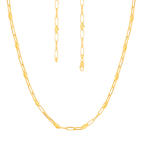 22'' Yellow Gold Link Chain 5MM