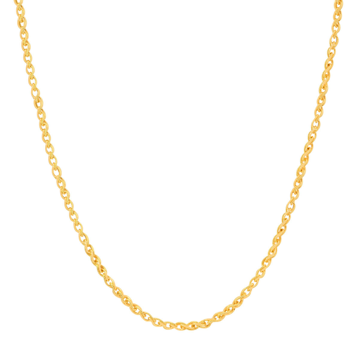 20'' Fancy Yellow Gold Chain 4MM