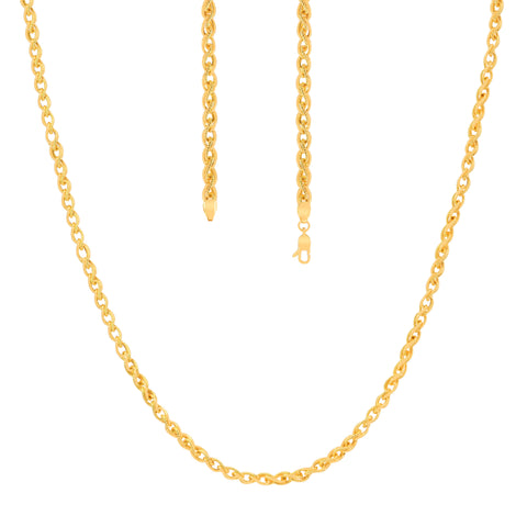 20'' Fancy Yellow Gold Chain 4MM
