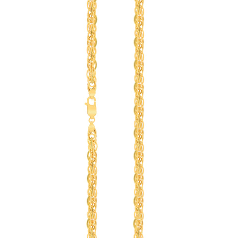20'' Fancy Yellow Gold Chain 7MM