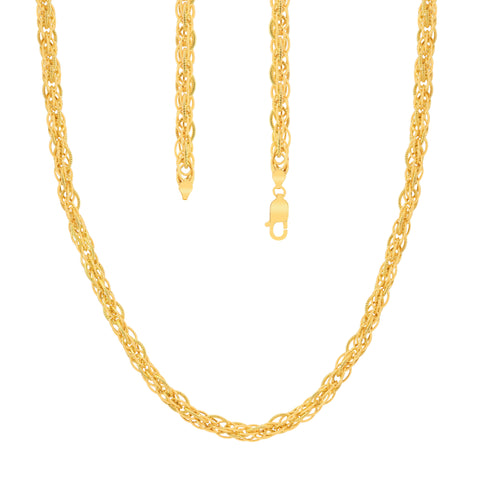 22'' Fancy Yellow Gold Chain 7MM