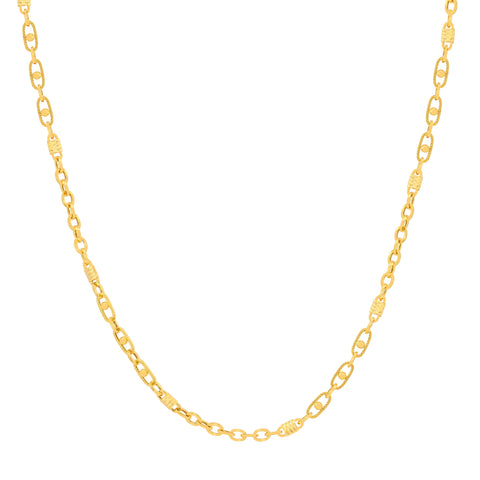 19.5'' Yellow Gold Link Chain 5MM