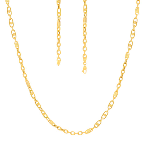 19.5'' Yellow Gold Link Chain 5MM