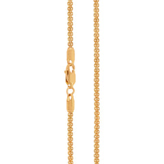 22k Yellow Gold Square Bismark Chain measuring 1mm width x 20 inch length