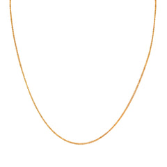 22k Yellow Gold Square Bismark Chain measuring 1mm width x 18 inch length