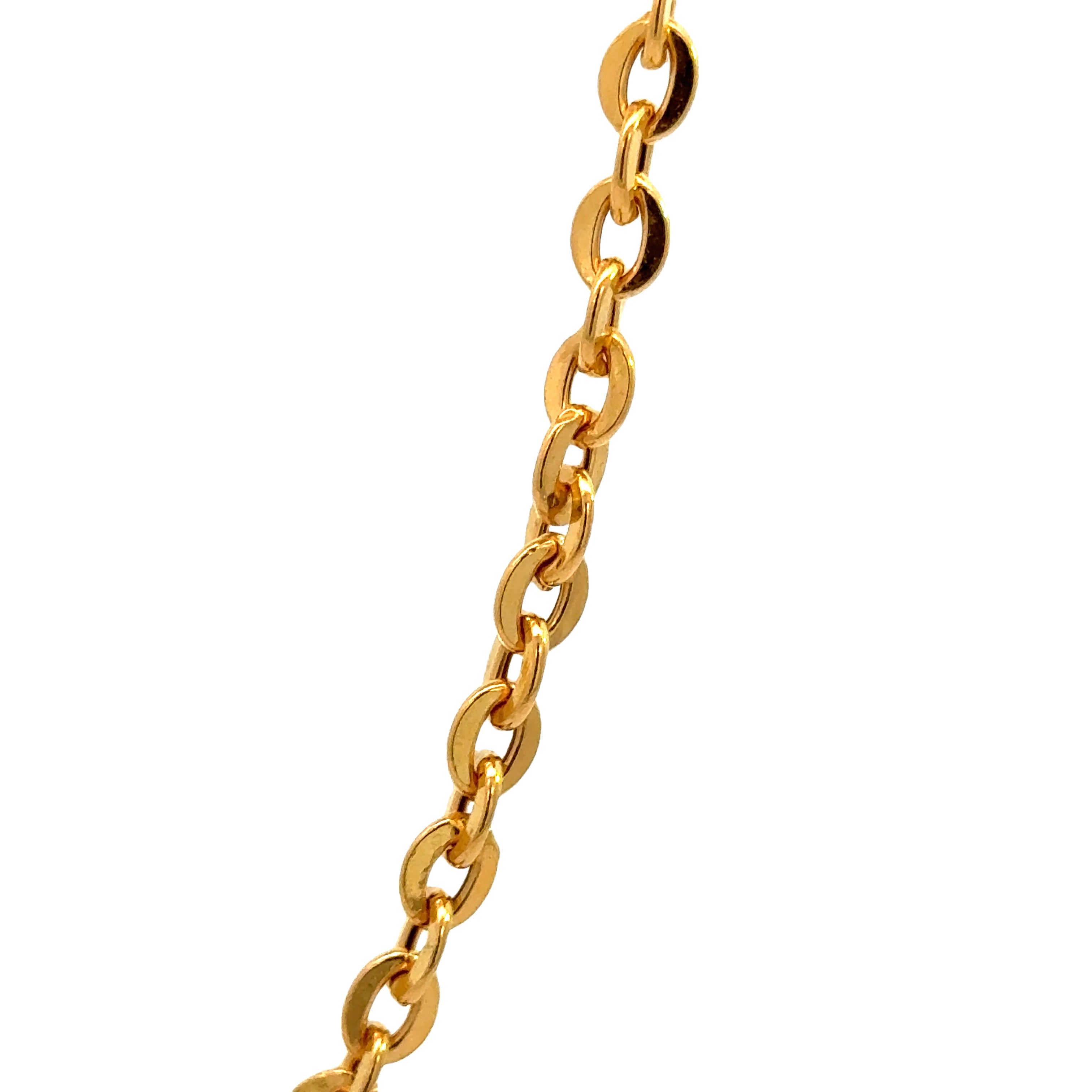 22k Yellow Gold Anchor Chain measuring 5mm width x 18 inch length