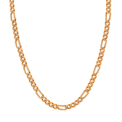 22k Yellow Gold Mens Figaro Cuban Chain measuring 8mm width x 20 inch length