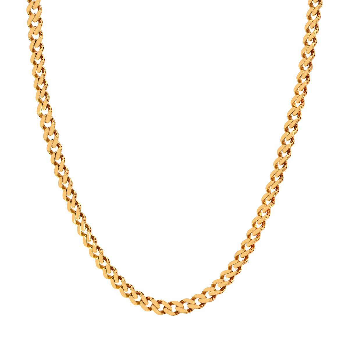 22k Yellow Gold Mens Figaro Chain measuring 8mm width x 20 inch length