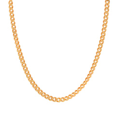 22k Yellow Gold Diamond Cut Cuban Link Chain measuring 5mm width x 24 inch length