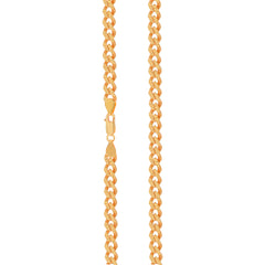 22k Yellow Gold Diamond Cut Cuban Link Chain measuring 5mm width x 24 inch length