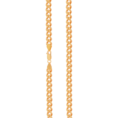 22k Yellow Gold Diamond Cut Cuban Link Chain measuring 7mm width x 24 inch length