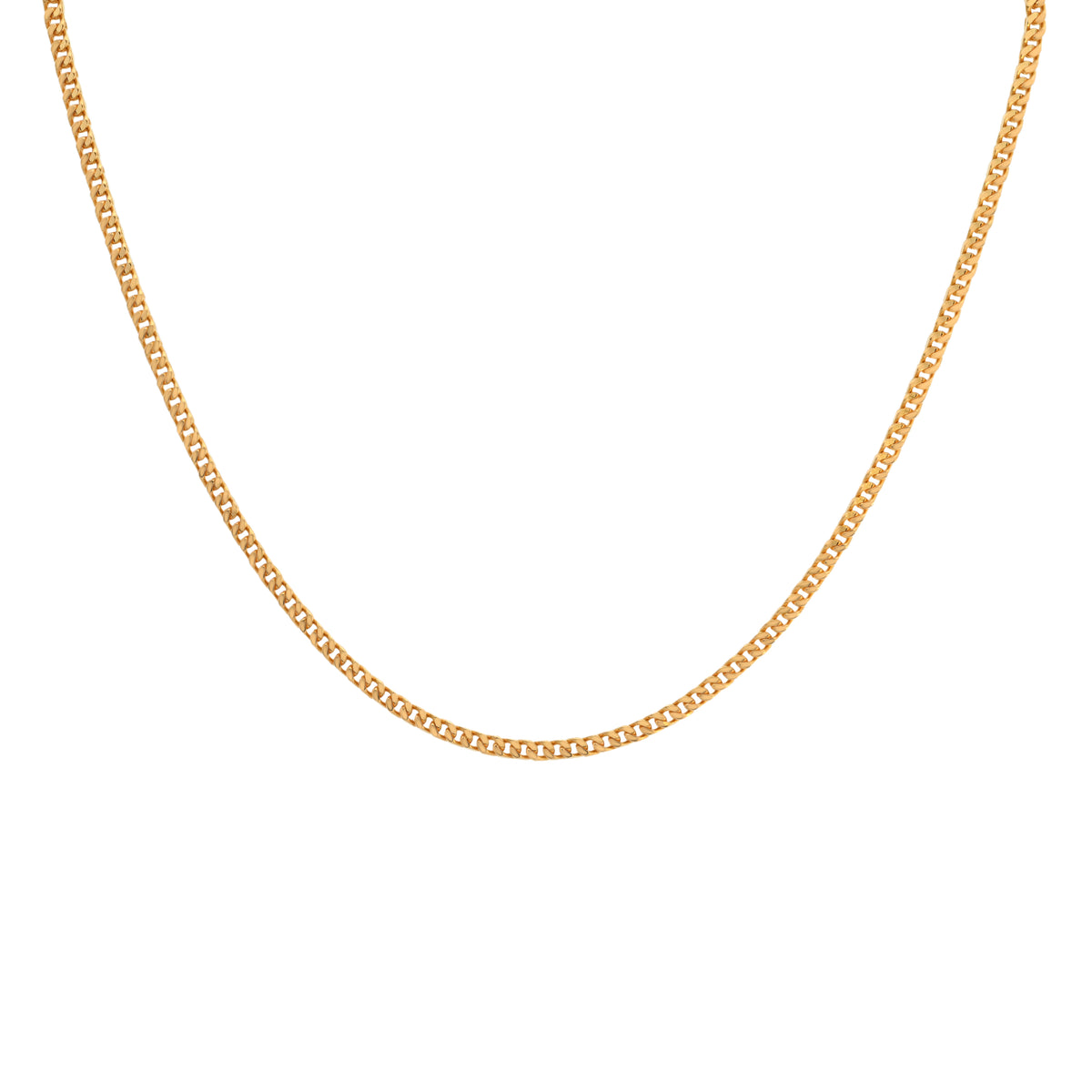 22k Yellow Gold Mens Franco Chain measuring 3.3mm width x 20 inch length