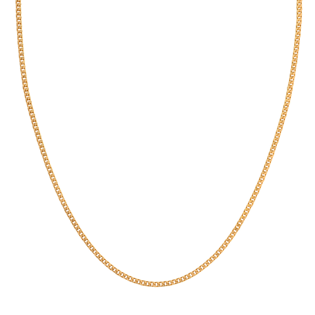 22k Yellow Gold Mens Franco Chain measuring 3.3mm width x 22 inch length