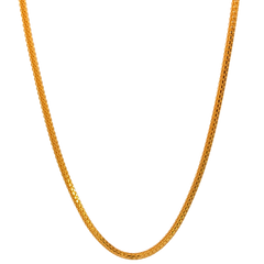 22k Yellow Gold Round Bismark Chain measuring 2.3mm width x 20 inch length
